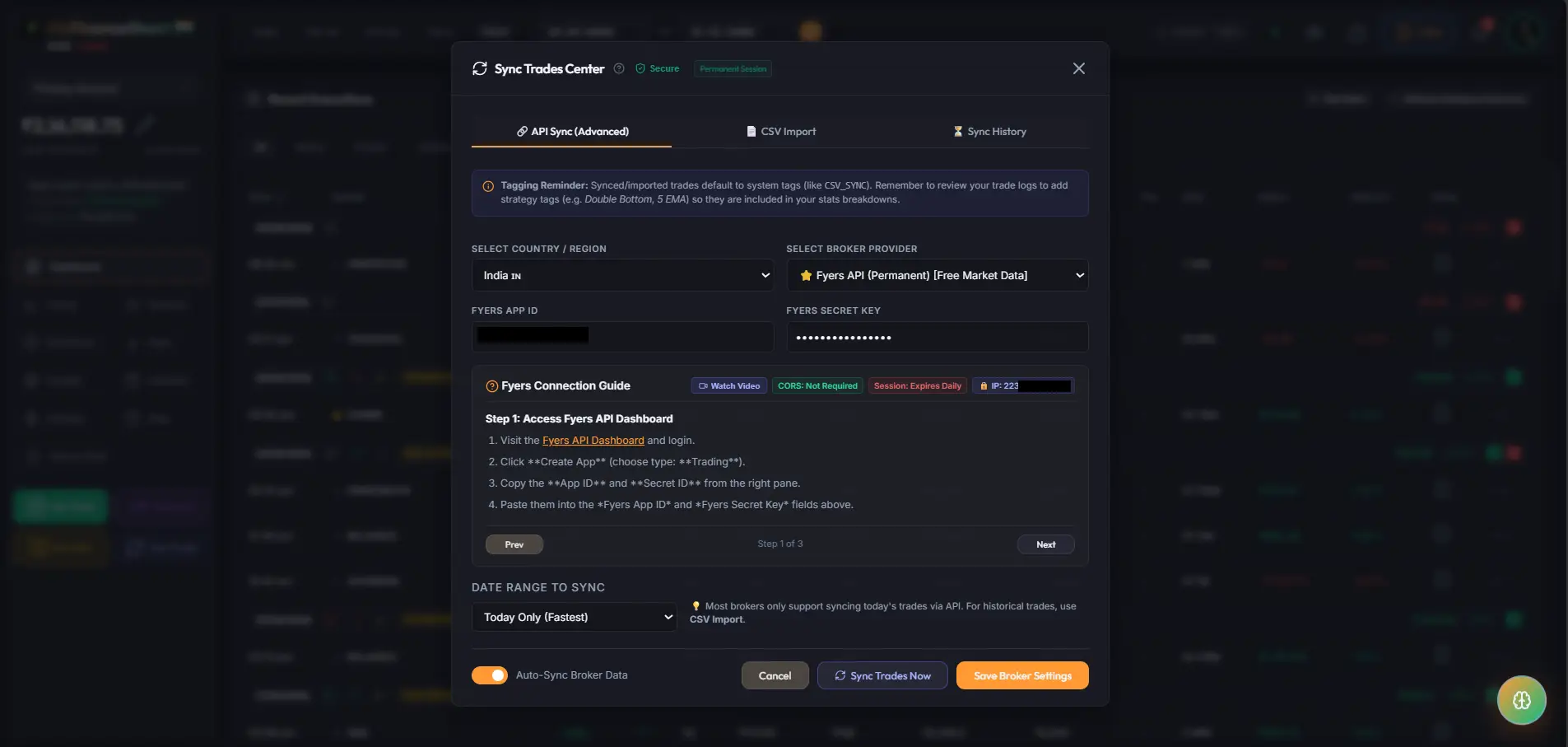 All Brokers API Sync Center